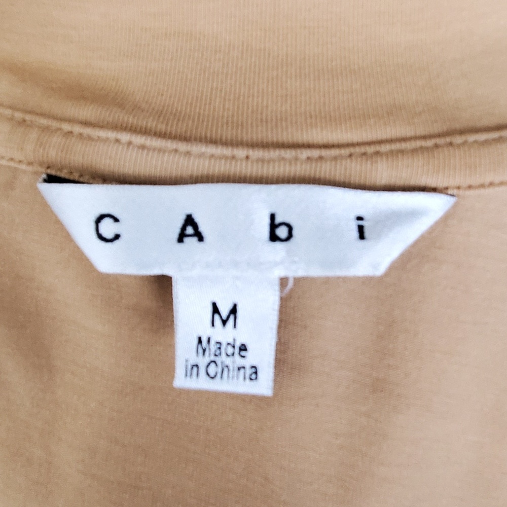 Cabi Tan Cross Front Long Sleeve Top Ruched M - Picture 4 of 4